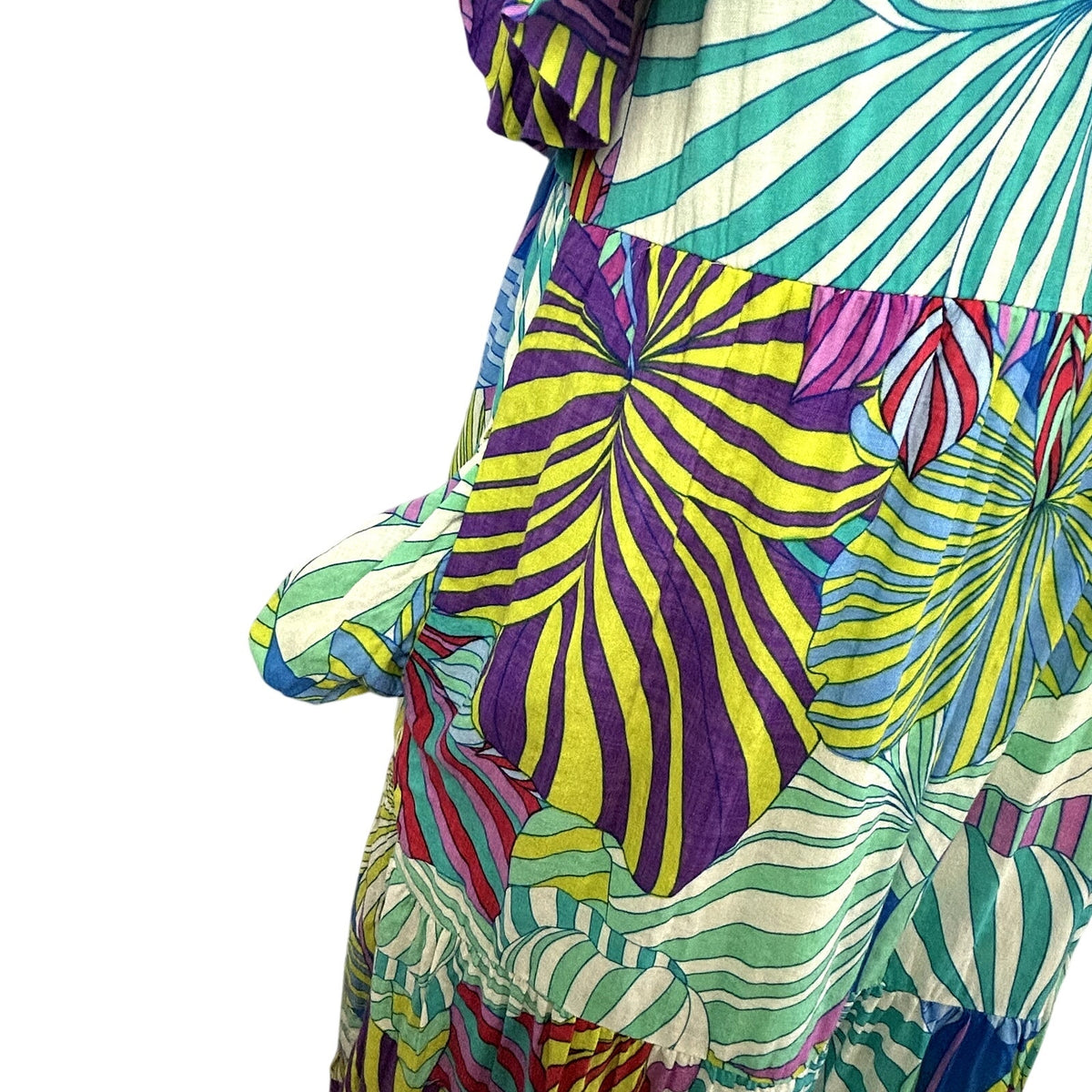 JODIFL NWT Floral Smocked Ruffle Maxi Dress S Button Down Boho Broom Feminine