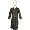 VTG 50s Green Heavy Cotton Skirt Suit Blazer Two Piece Set Twee Retro Preppy