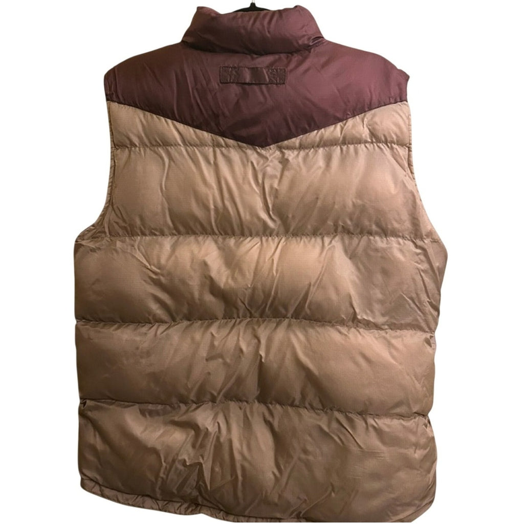 VTG Arizona Jean Co Reversible Puffer Vest Y2K Bronze Tan Gorpcore Large