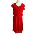 I.N. Studio Red Knee Lenght Midi 14 Dress Minimalist Preppy Glam Coquette Casual
