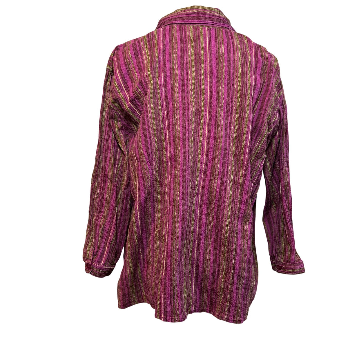 Christopher & Banks XL Purple Striped Seersucker Tunic Boho Casual Top