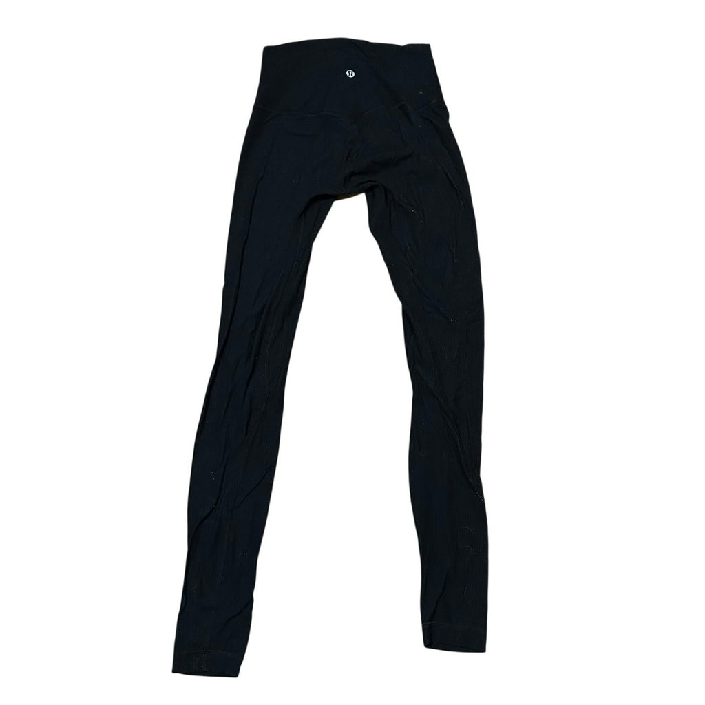 Lululemon Black Ribbed Leggings Size 4 Archival Y2K Revival Minimalist