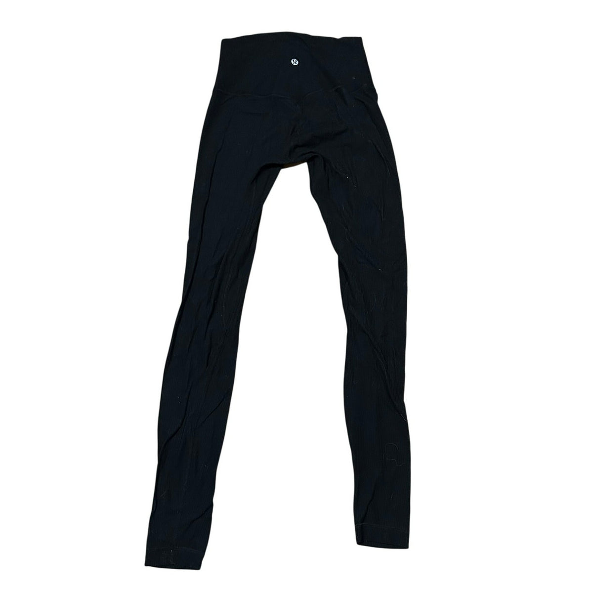 Lululemon Black Ribbed Leggings Size 4 Archival Y2K Revival Minimalist