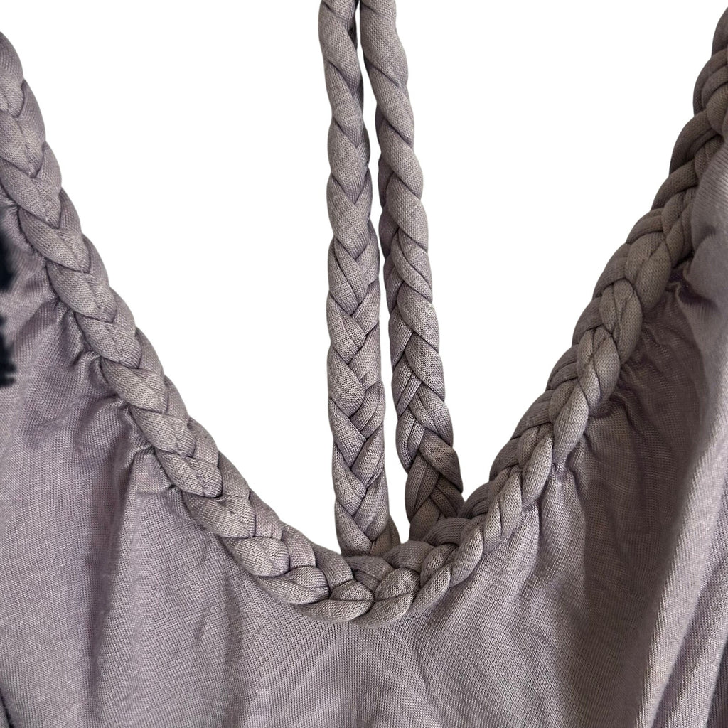 H&M Lilac Purple Braided Racerback Tank Top Boho Summer 2009 Y2K Medium Viscose