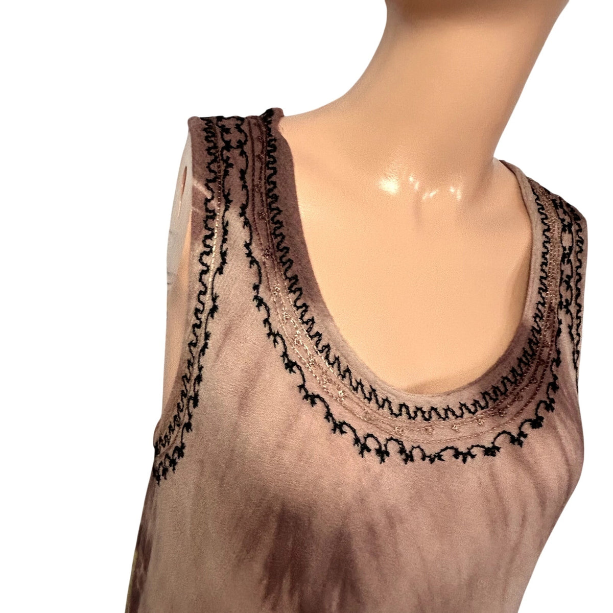 India Boutique Rayon Embroidery Cottagecore L Dress Boho Chic Summer Festival