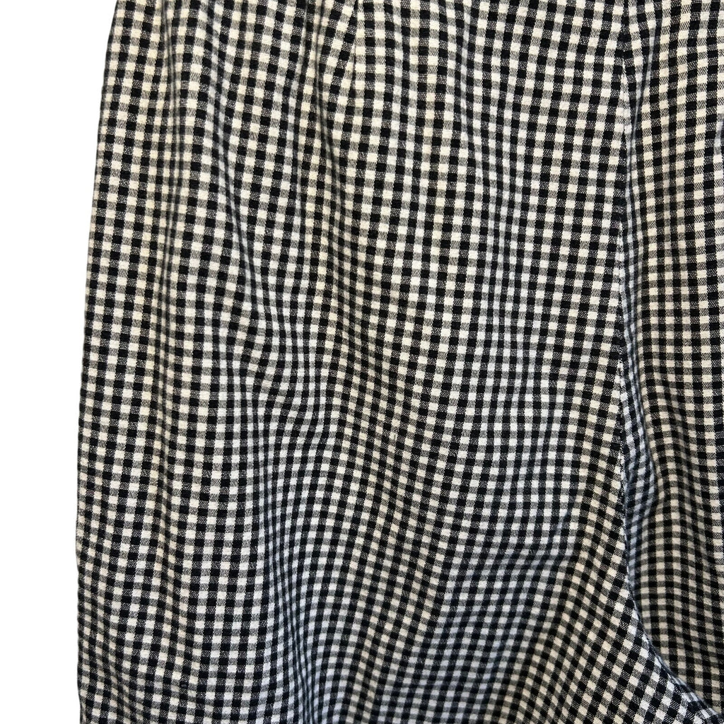 VTG 90s David Brooks Gingham Pants 8 29 Black White Retro Plaid Cigarette Slacks