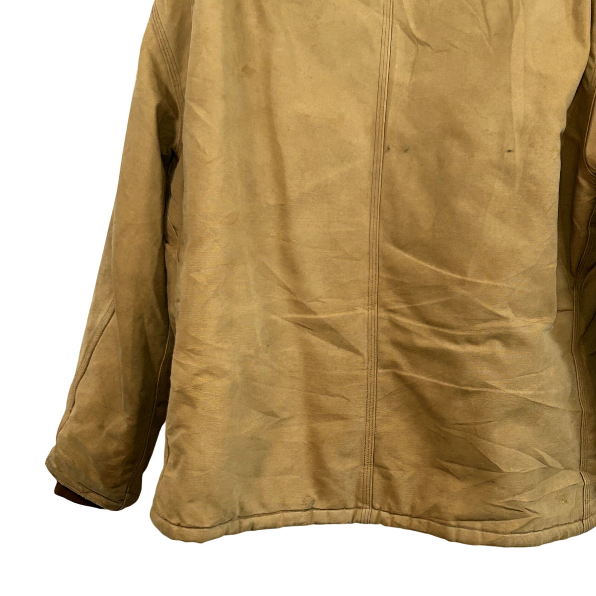 VTG 90s Carhartt J18 48R Tan Quilted Duck Detroit Work Barn Jacket Coat Gorpcore