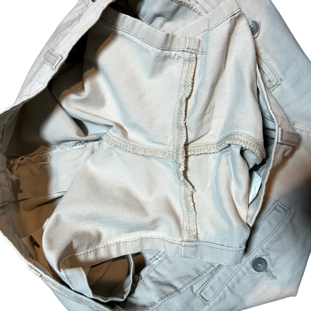 Calvin Klein Khakis VTG Made in USA 100% Cotton Flat Front Khaki Shorts Size 12