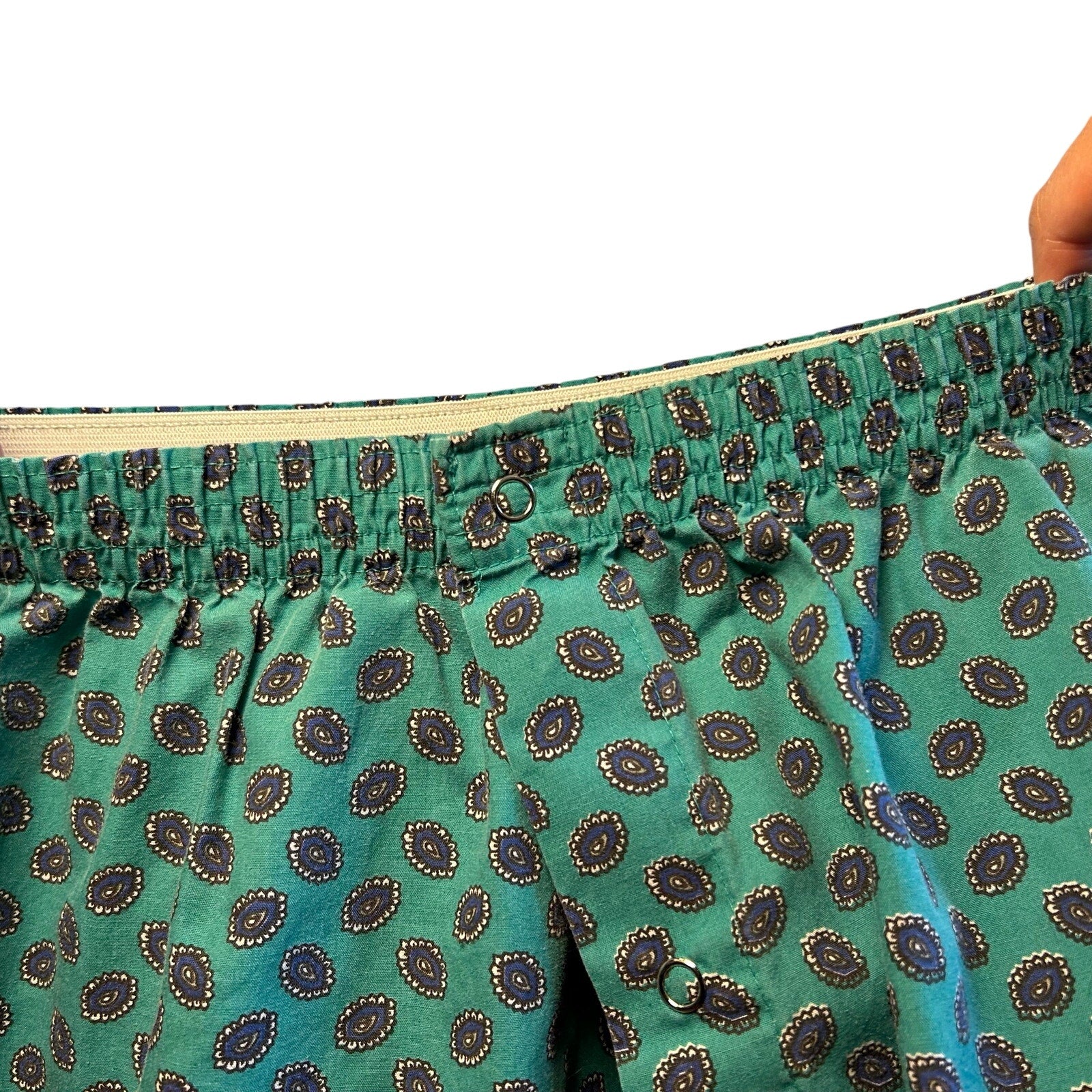 VTG 80s S Green Pajama Set Long Sleeve Loungewear Casual Retro Indie Whimsigoth