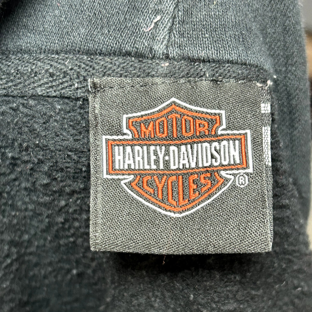 Harley-Davidson XL House of Harley 2013 Black Graphic Full Zip Biker Hoodie