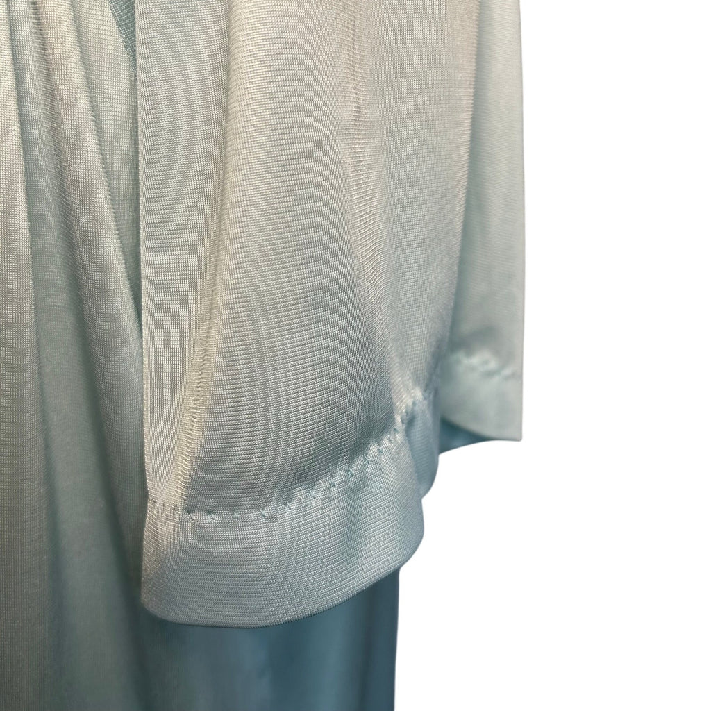 VTG 70s Carole Blue White Lace Nightgown Fairy Coquette Whimsigoth Loungewear M
