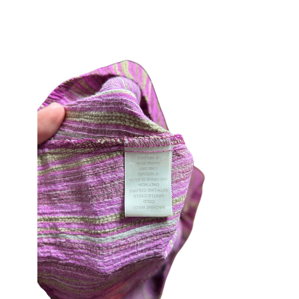 Christopher & Banks XL Purple Striped Seersucker Tunic Boho Casual Top
