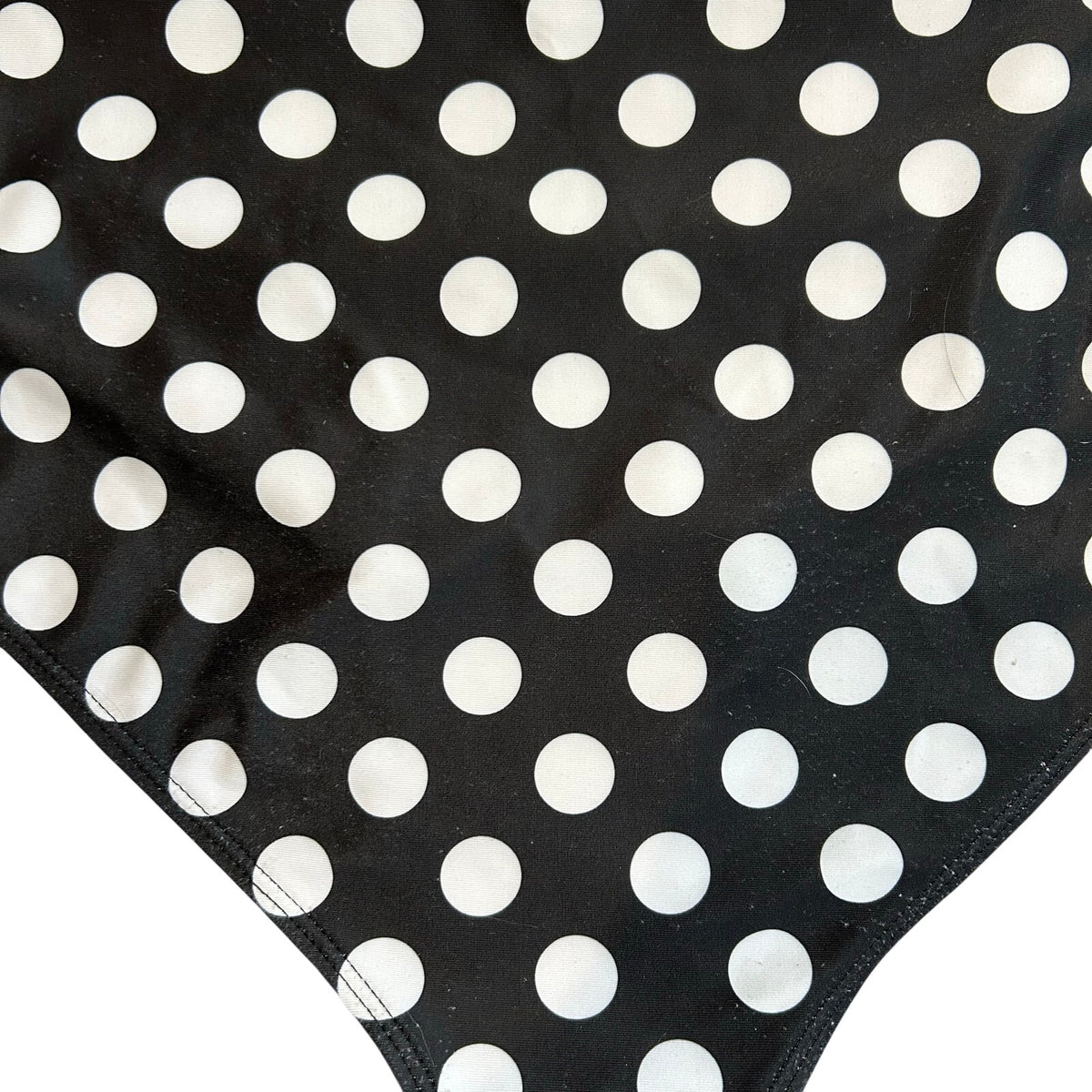 Black White Polka Dot High Waist Bikini Bottom Retro Swim XL Coquette Twee Glam