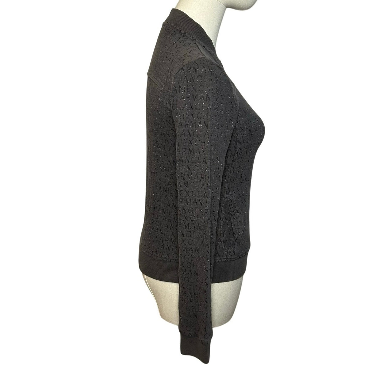 Armani Exchange Gray Zip Mock Neck Athletic Jacket Small Minimalist Gorpcore