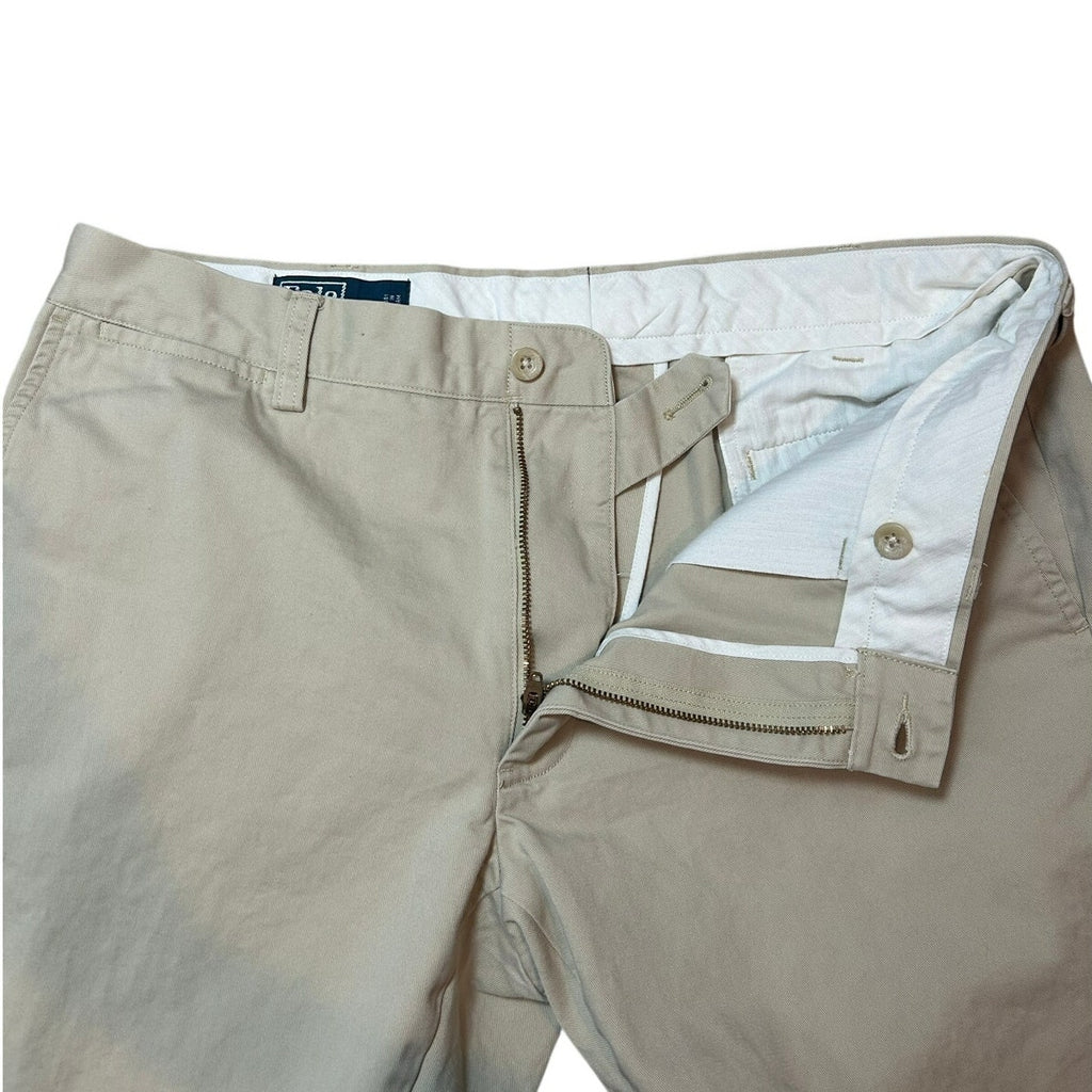 Polo Ralph Lauren Khaki Cotton Chino Pants Mens Contemporary Classic Preppy Work