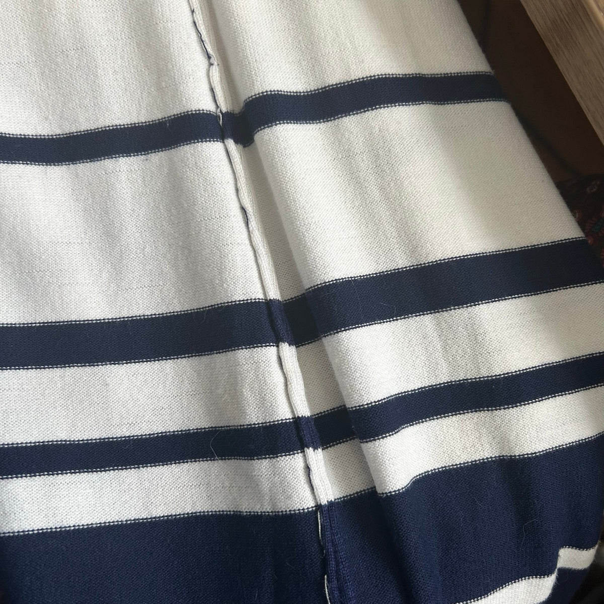 Two-O-Two Co Ltd Striped Knit Bodycon Dress Navy White Small