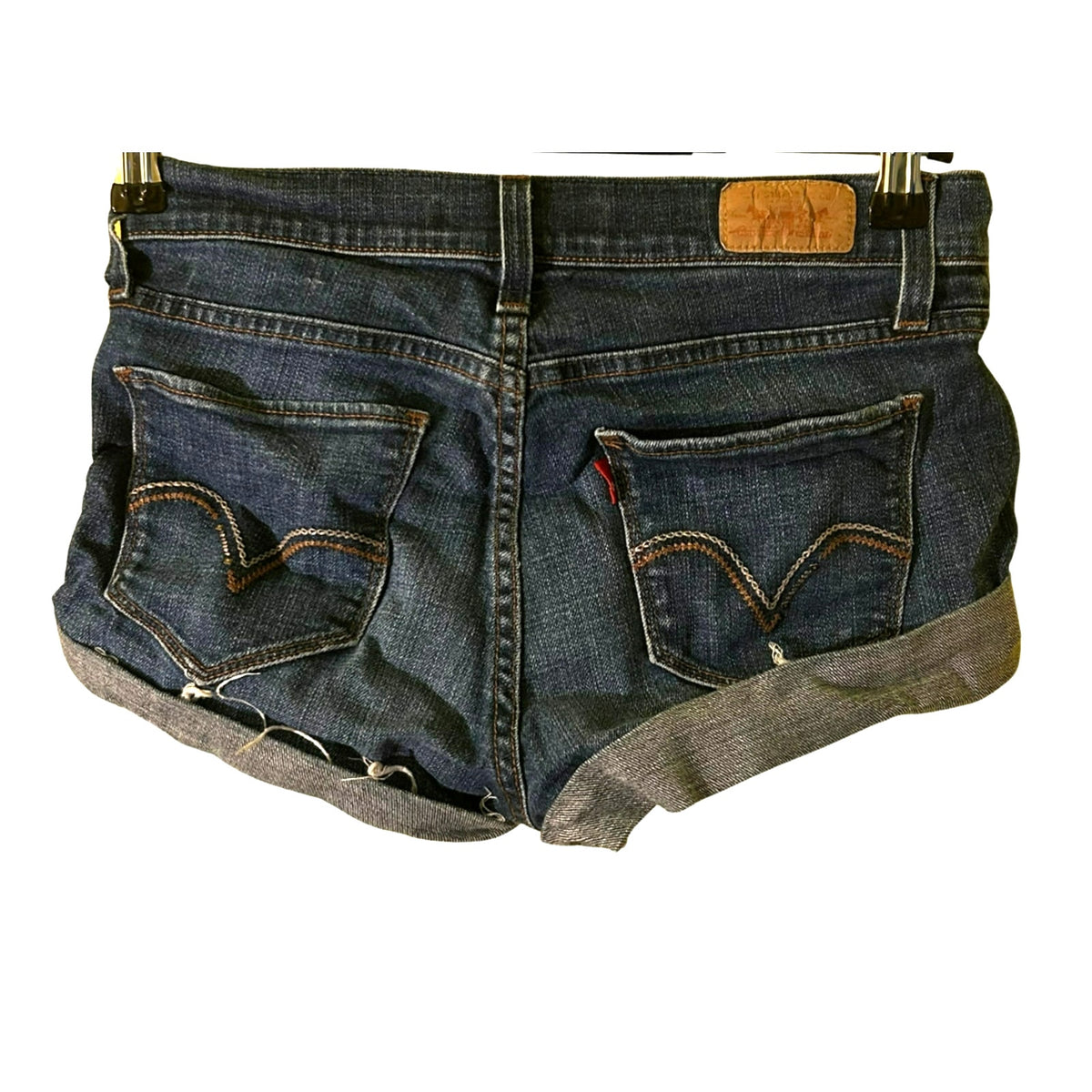 Levi's 529 Curvy Cut Off Denim Shorts Women's Size 4 Dark Wash Indigo