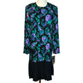 NWT VTG 90s Petite Jazz Rayon Dress Digital Pixel Floral Made in USA Size 10 Deadstock