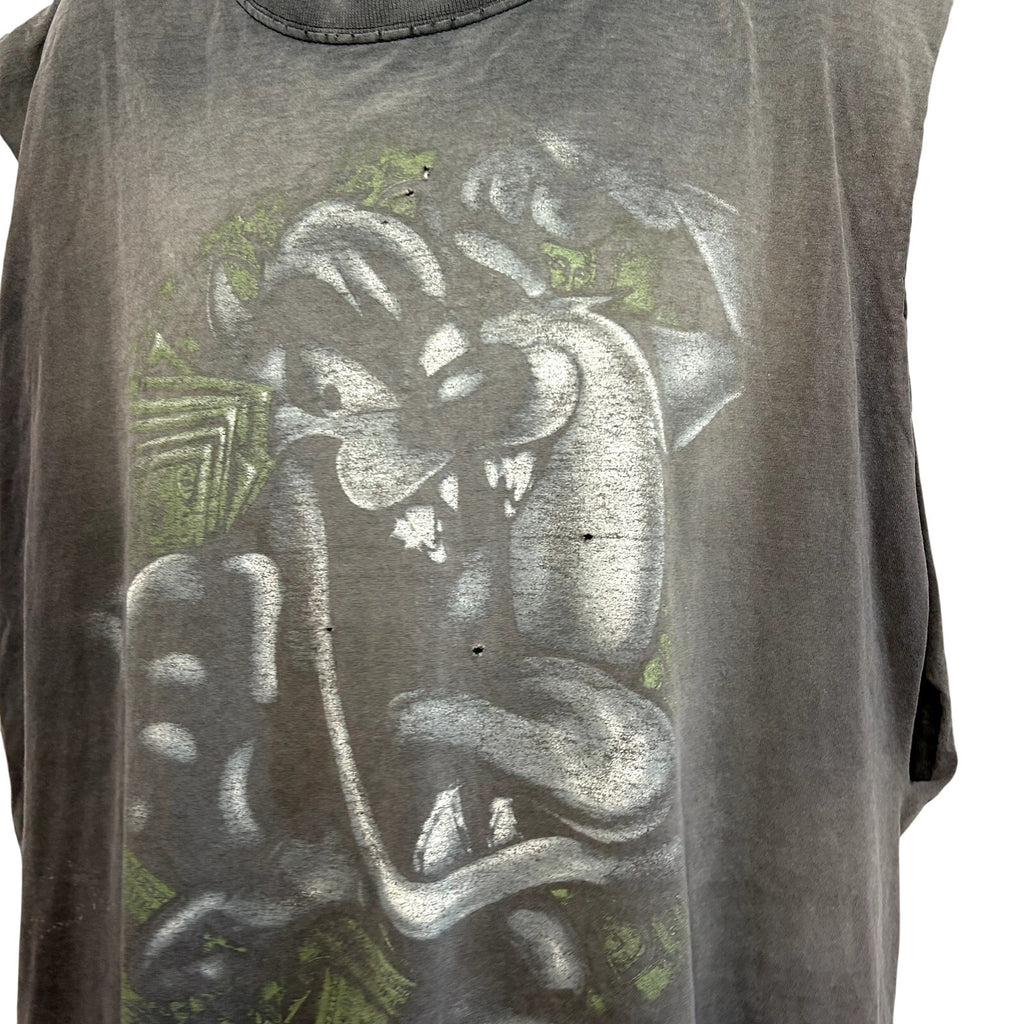 VTG Looney Tunes TAZ XL Tasmanian Devil Bling Teeth Cutoff Graphic T Shirt