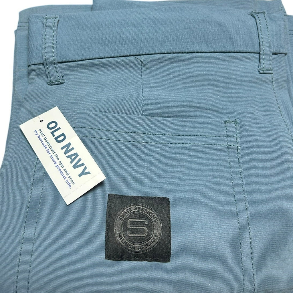 NWT Old Navy Kids Shredtech Steel Blue Casual Utility Pants Quick-Dry 12 Boys