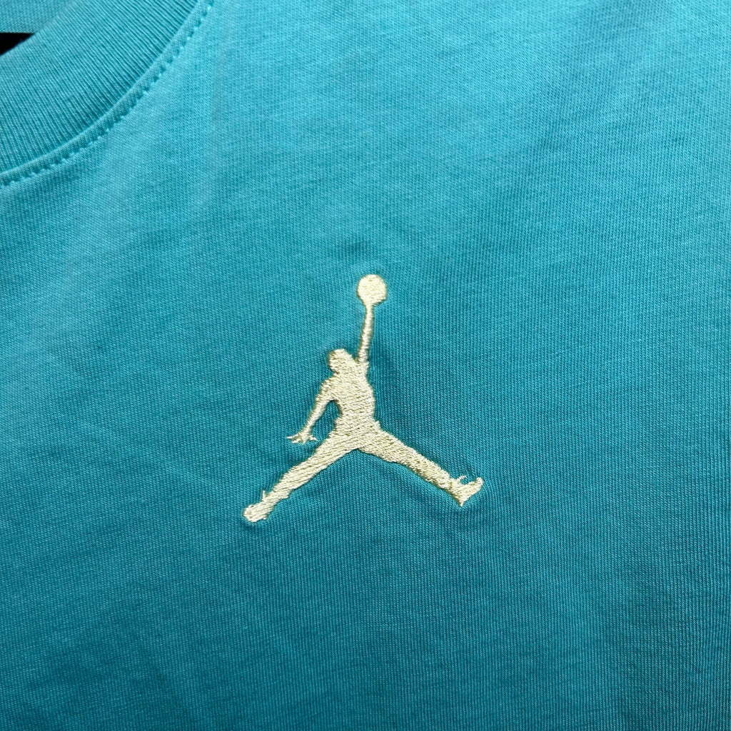 Michael Jordan Teal Embroidered Logo T-Shirt Mens L Retro Athletic Sportswear