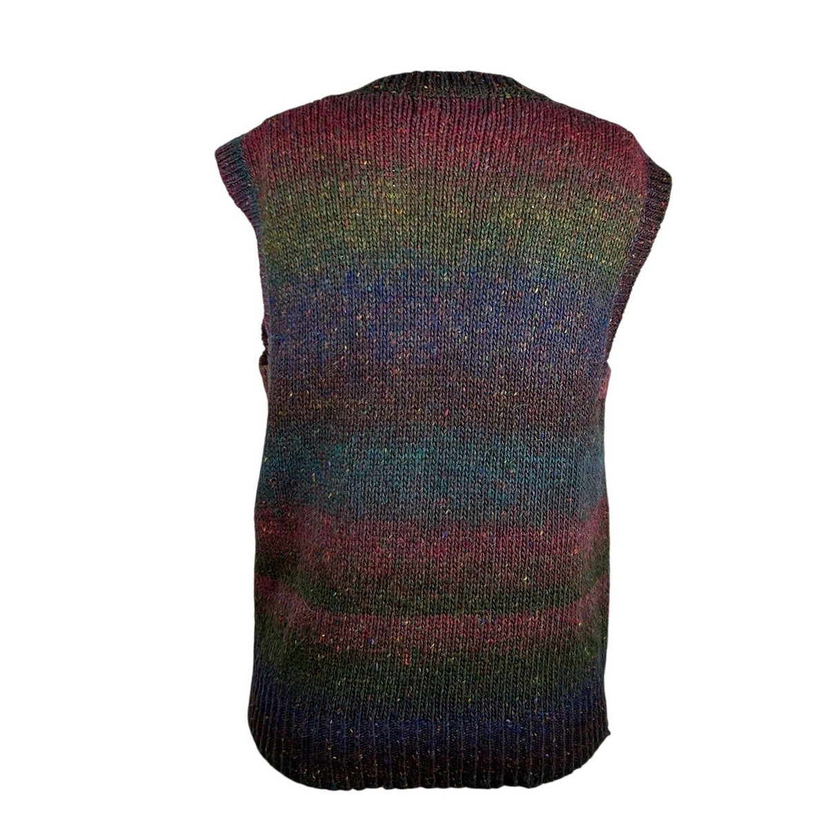 VTG 90s LAbeille XS Blue Purple Sweater Vest Preppy Grandpa Dark Academia Retro
