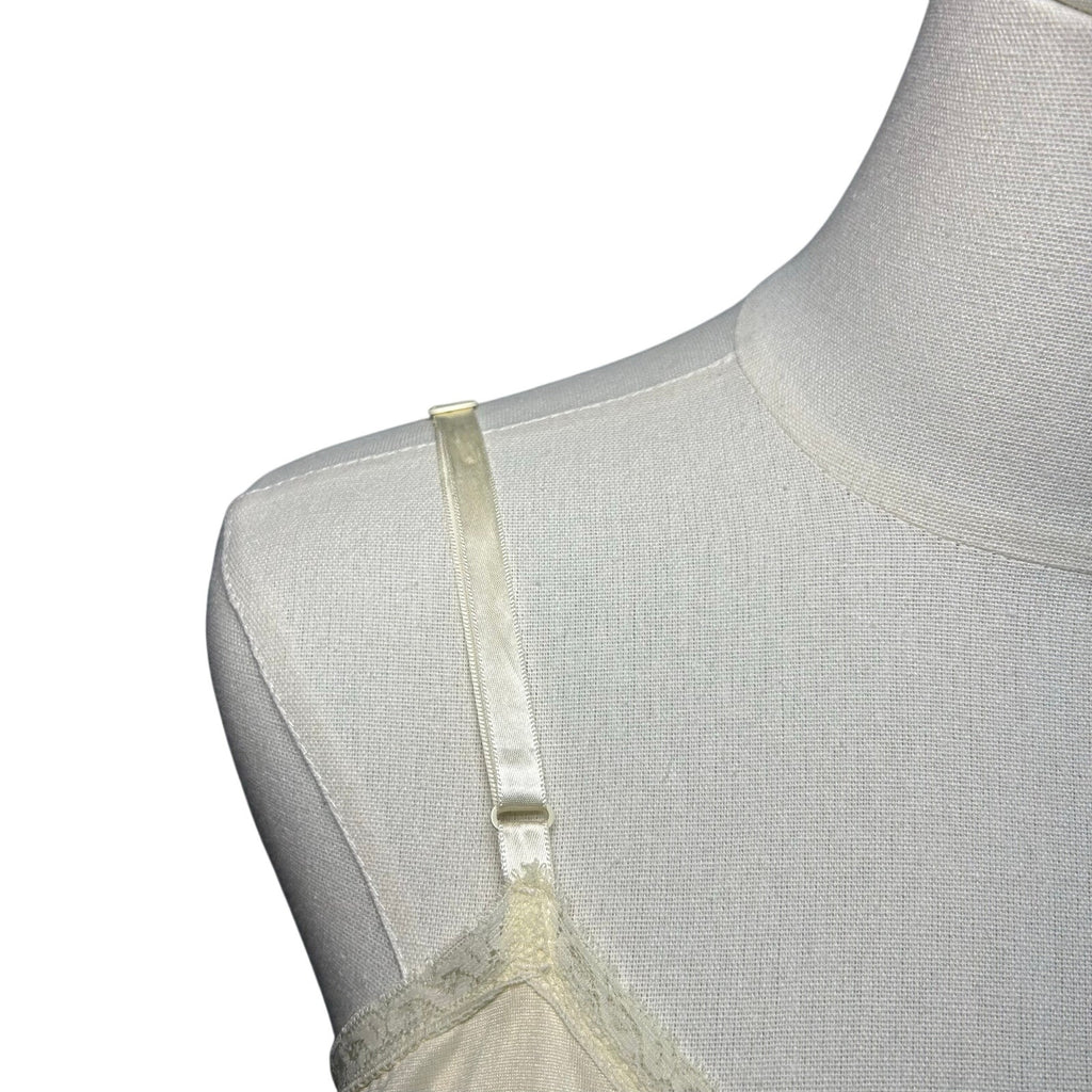 VTG 70s JCPenney Cream Slip S Minimalist Lingerie Coquette Cottage Romantic Twee