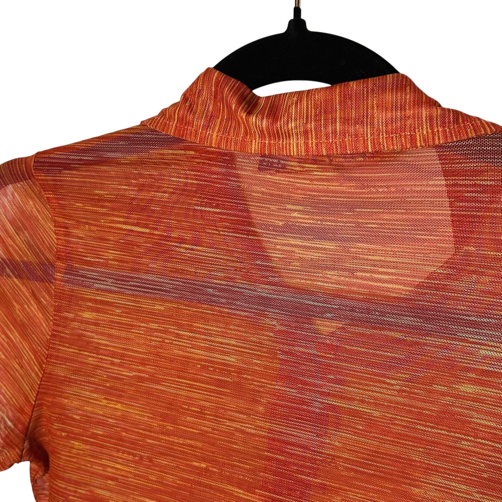 VTG Y2K Motel Rocks Orange Mesh Graphic Crop Top Fairy Grunge Goth Indie Small