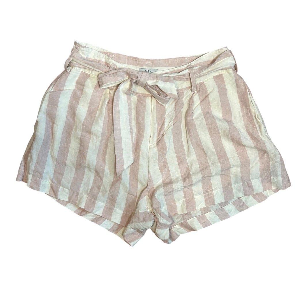 Rails Katy Petal Stripe Shorts Pink White Rayon Linen Medium Coquette Preppy