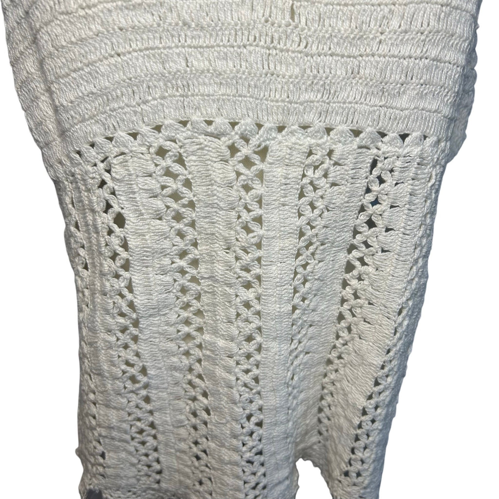 NWT VTG 90s Raiment Fashions Cotton Crochet Scalloped Tank Whimsygoth Boho NOS