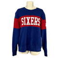 47 Brand XL Philadelphia 76ers Colorblock Fleece Crewneck NBA Sweatshirt Sports
