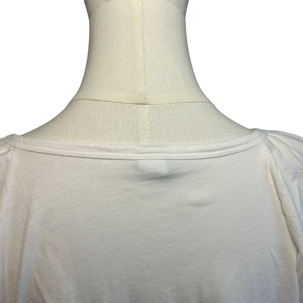 Old Navy Large White Dolman Sleeve Top Lace Detail Boho Casual Jersey Shirt Tee