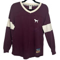 PINK Victoria's Secret Maroon Rainbow Spirit Jersey XS Oversized Loungewear