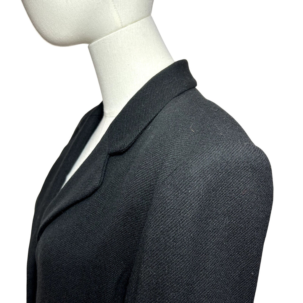 VTG 80s Worthington Black Wool Blazer M Preppy Dark Academia Retro Grunge Boss
