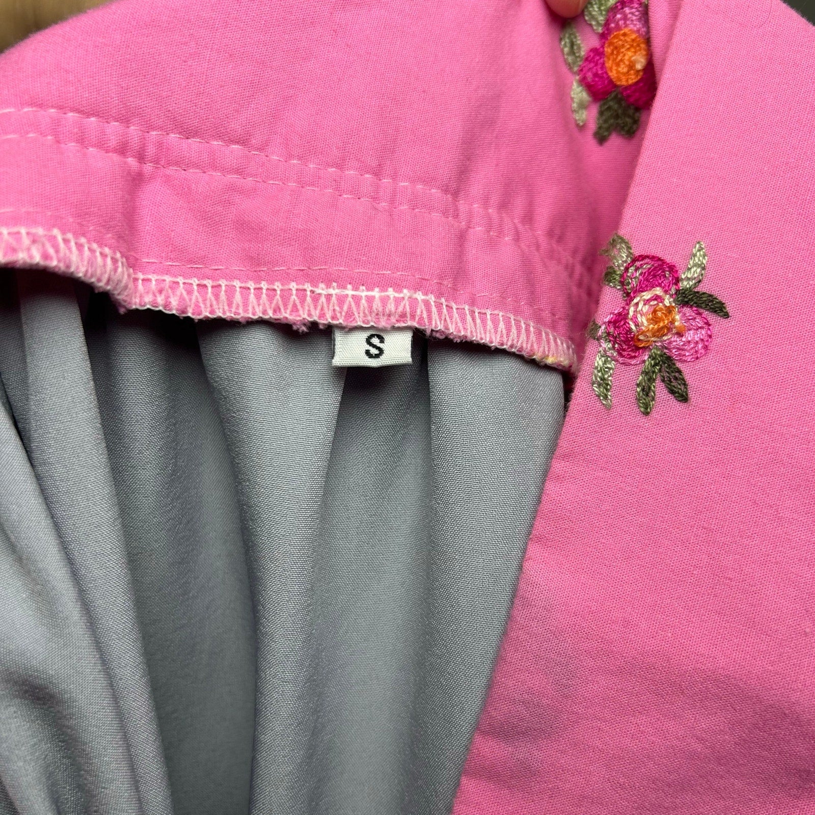 Pink Floral Puff Sleeve Square Neck Regency Bridgerton Dress S Cottage Coquette