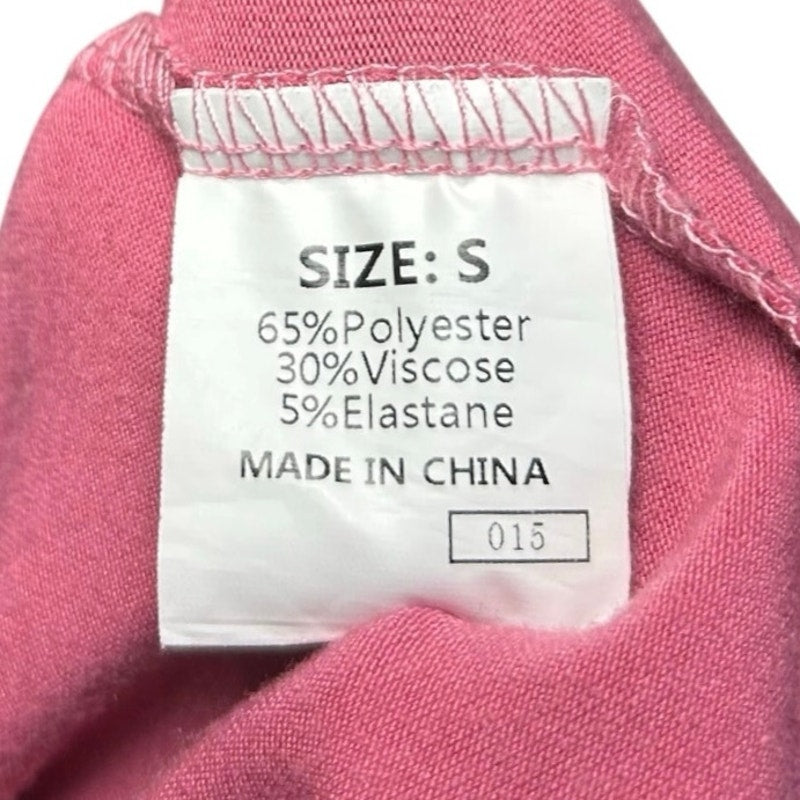 NWT Dokotoo Pink Slub Jersey Cinched V-Neck Top Small Casual Loungewear Boho