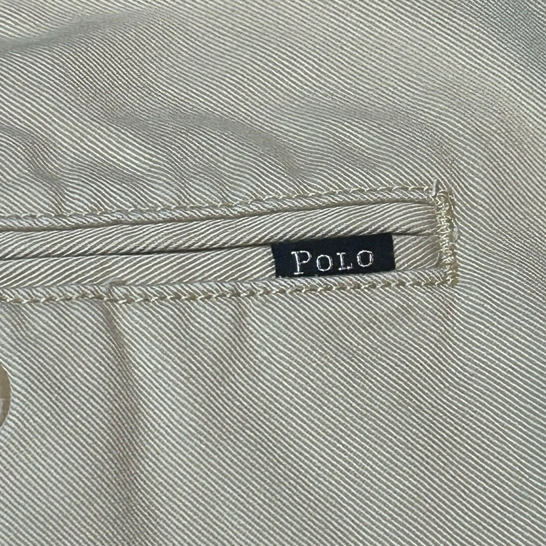 Polo Ralph Lauren Khaki Cotton Chino Pants Mens Contemporary Classic Preppy Work