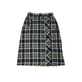 VTG 50s Graff Brown Plaid Wiggle XS Skirt Retro Preppy Dark Academia Twee Casual