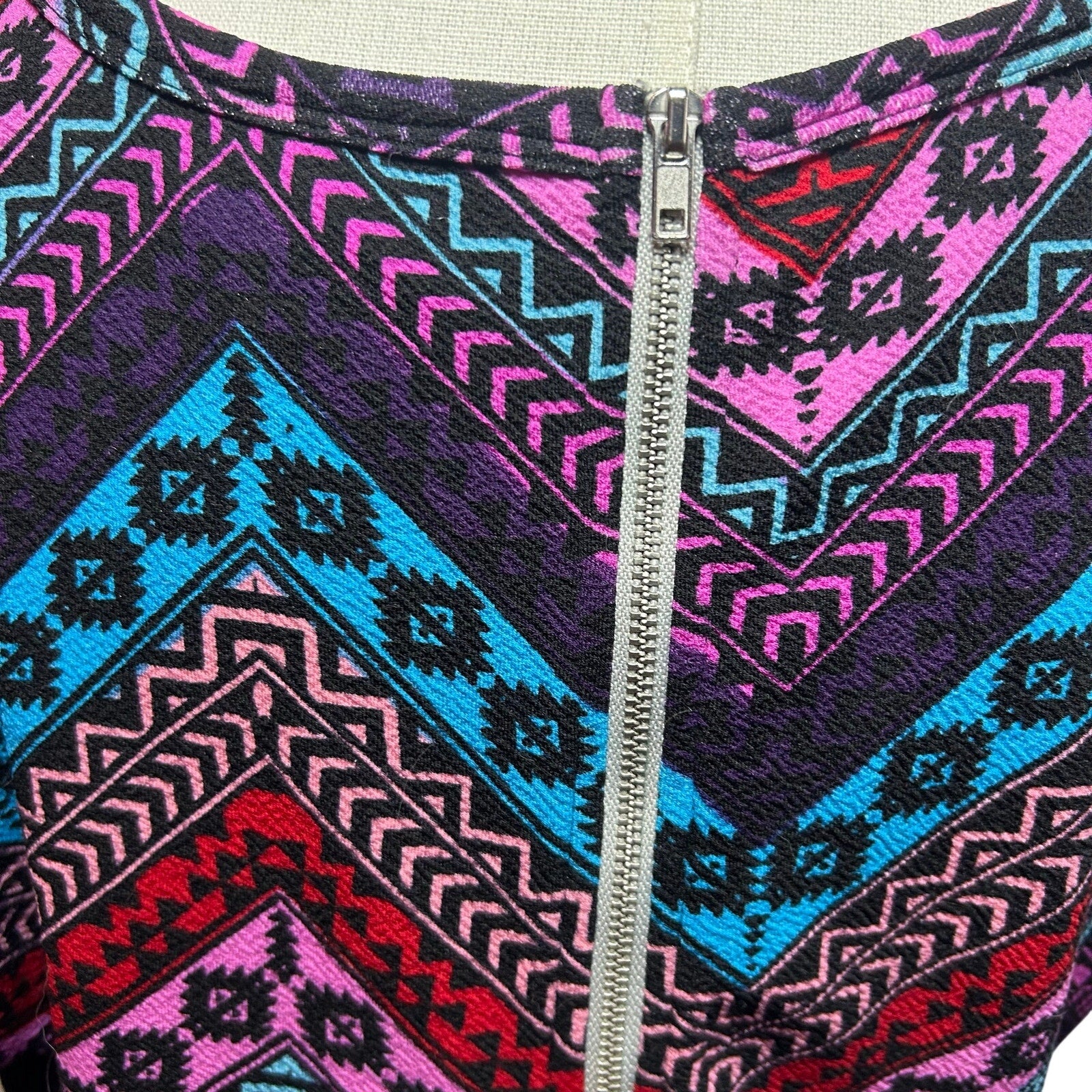 LuLaRoe Amelia Dress Large Multicolor Blue Floral Stretchy Pockets Southwestern