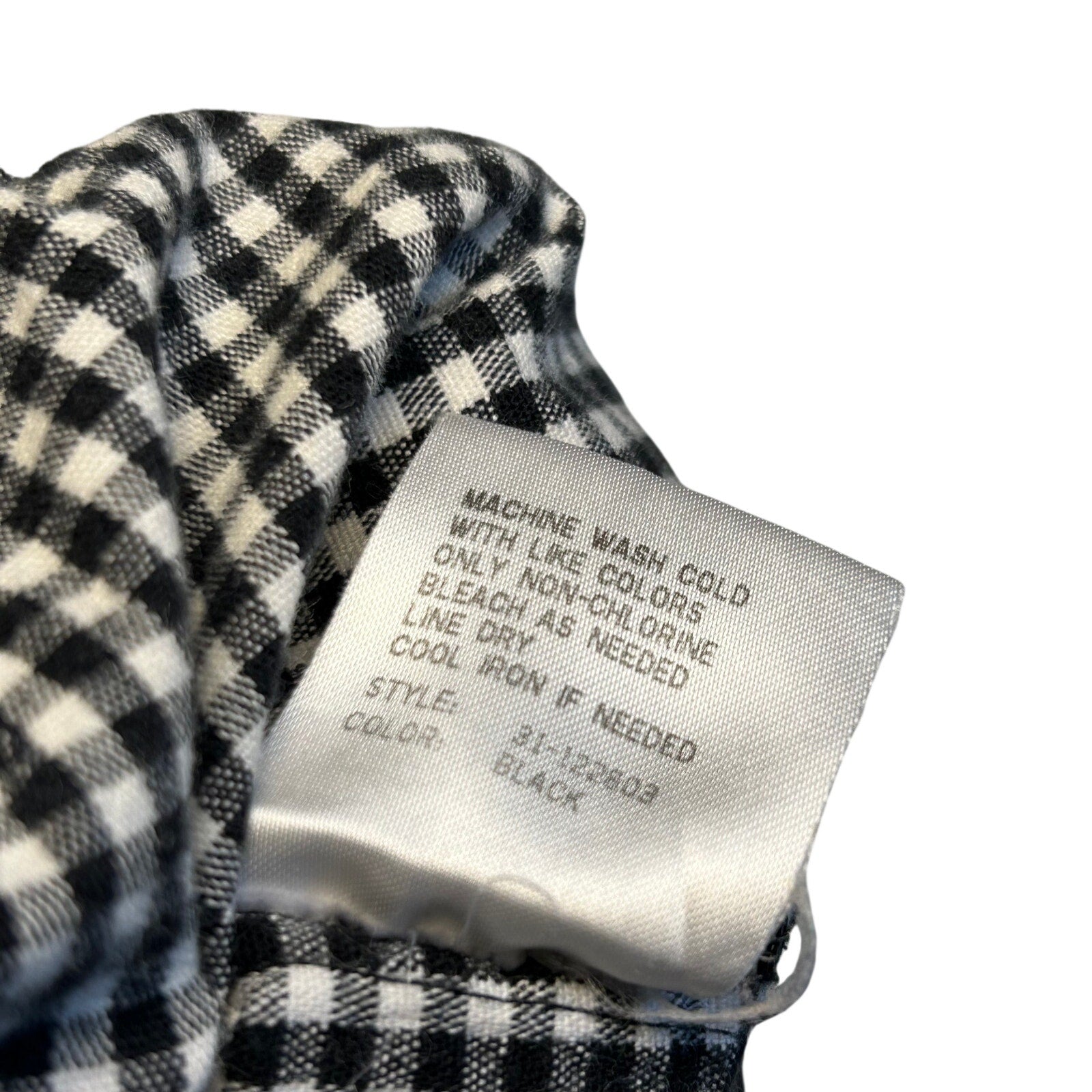 VTG 90s David Brooks Gingham Pants 8 29 Black White Retro Plaid Cigarette Slacks