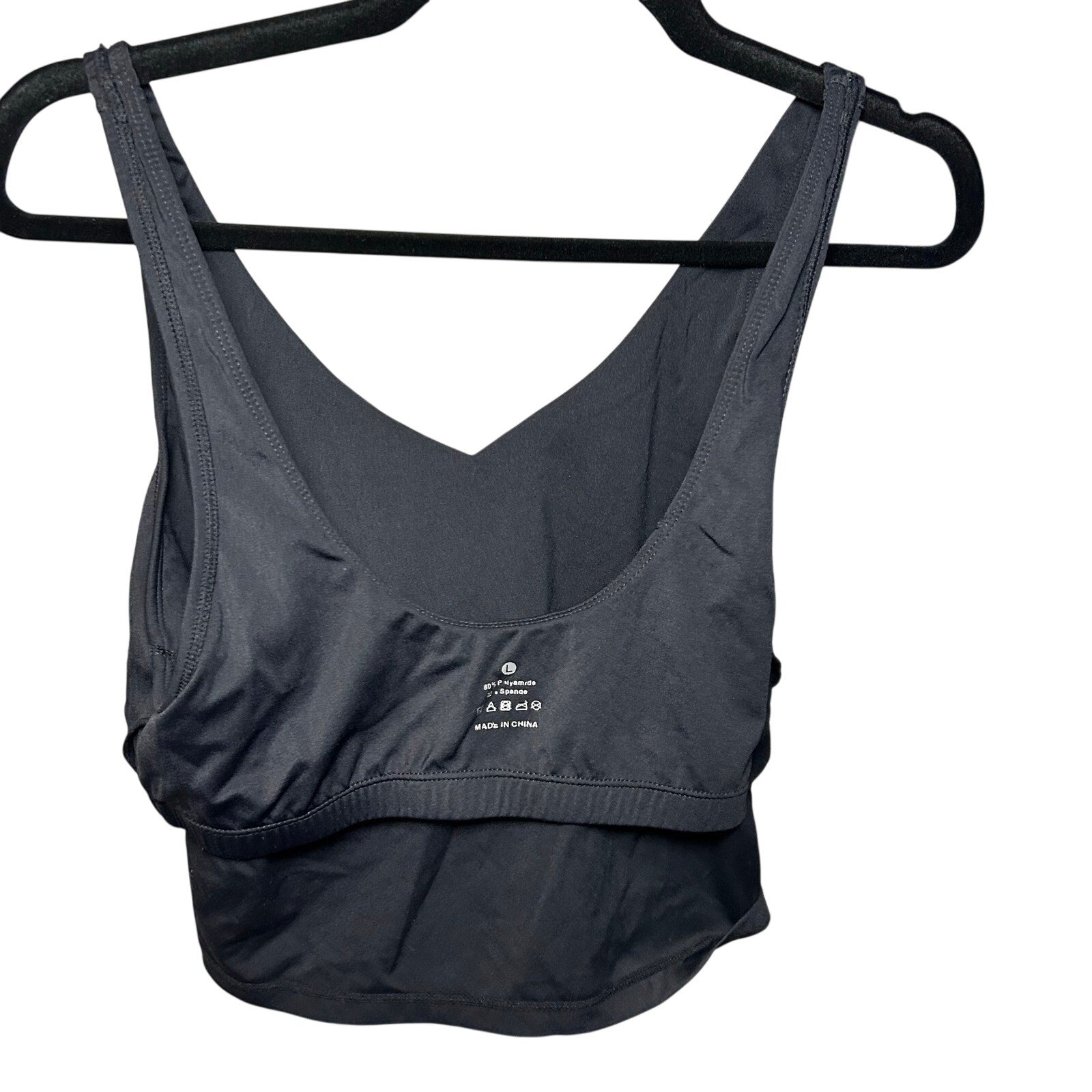Black Built-In Bra Tank Dress High Stretch Large Minimalist Sportswear Casual