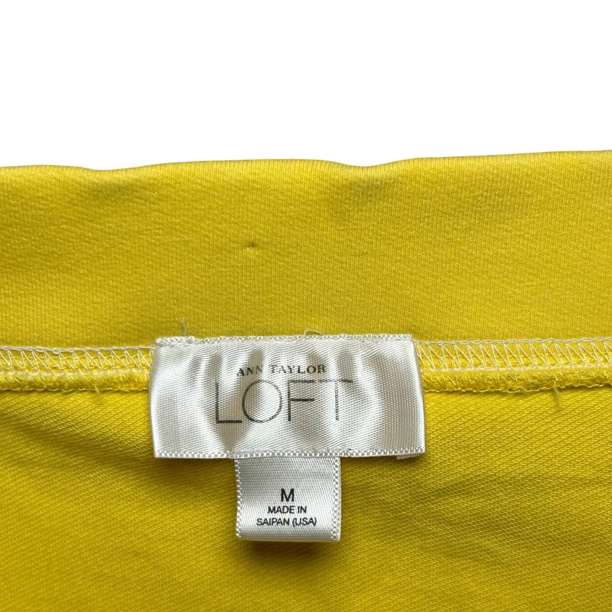 VTG Y2K Ann Taylor LOFT Knit Yellow M Mini Skirt Preppy Retro Casual Tennis