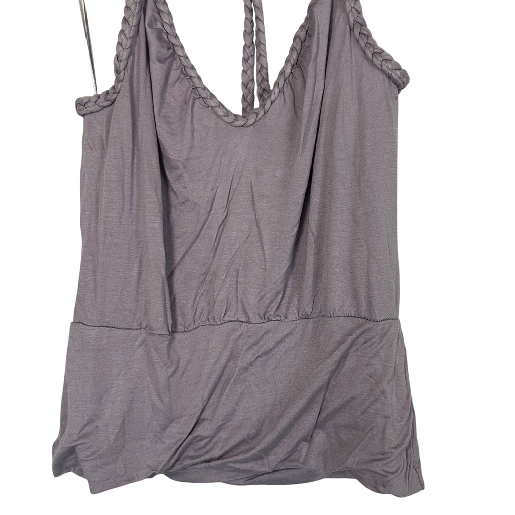 H&M Lilac Purple Braided Racerback Tank Top Boho Summer 2009 Y2K Medium Viscose