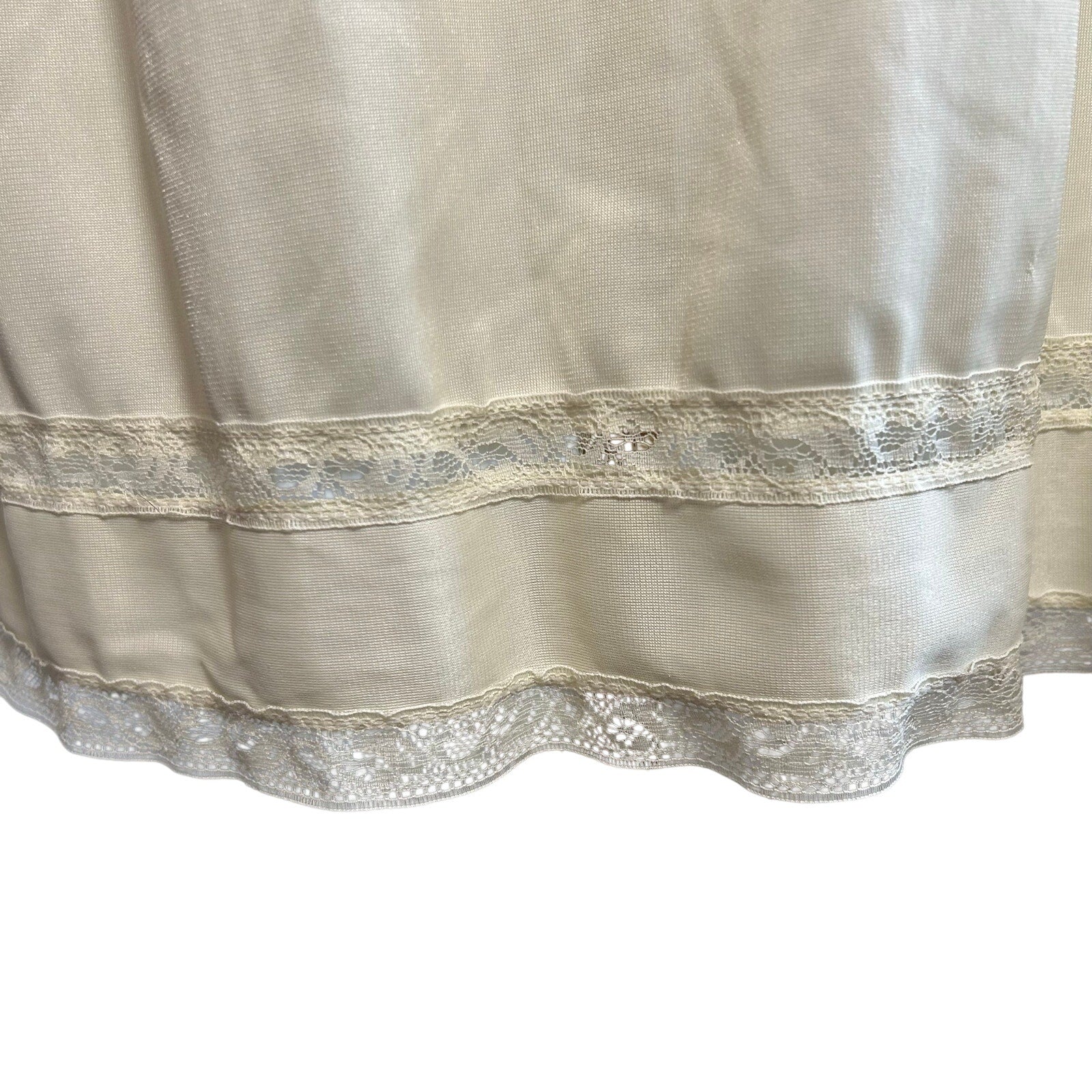 VTG 70s JCPenney Cream Slip S Minimalist Lingerie Coquette Cottage Romantic Twee