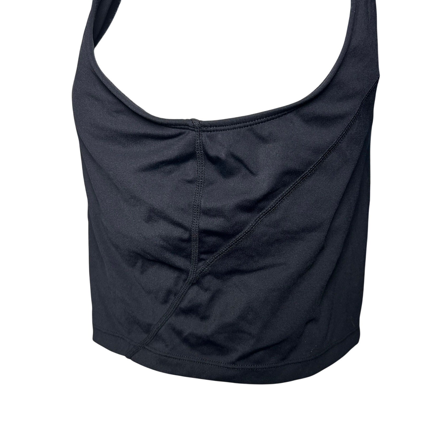 Black Built-In Bra Tank Dress High Stretch Large Minimalist Sportswear Casual