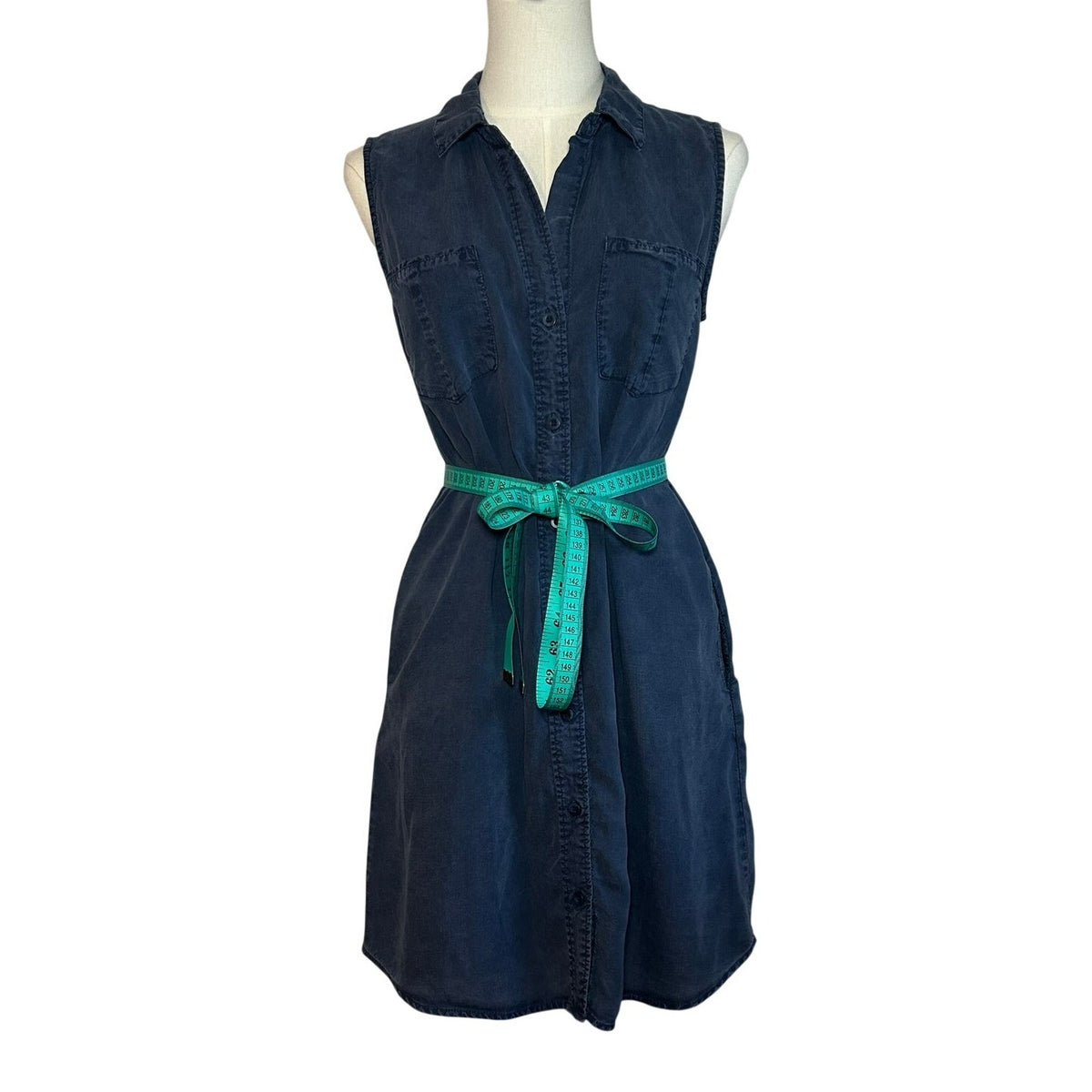 Velvet Heart Tencel Button-Front Utility Shirt Dress Small Casual Boho Preppy