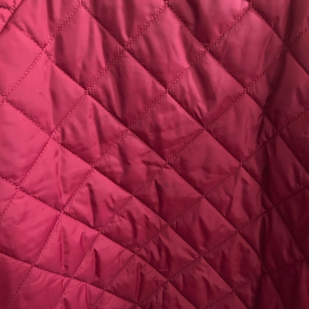 Angstar Maroon Quilted Bomber Jacket XL Aviator Utility Sleeve Pocket Burgundy
