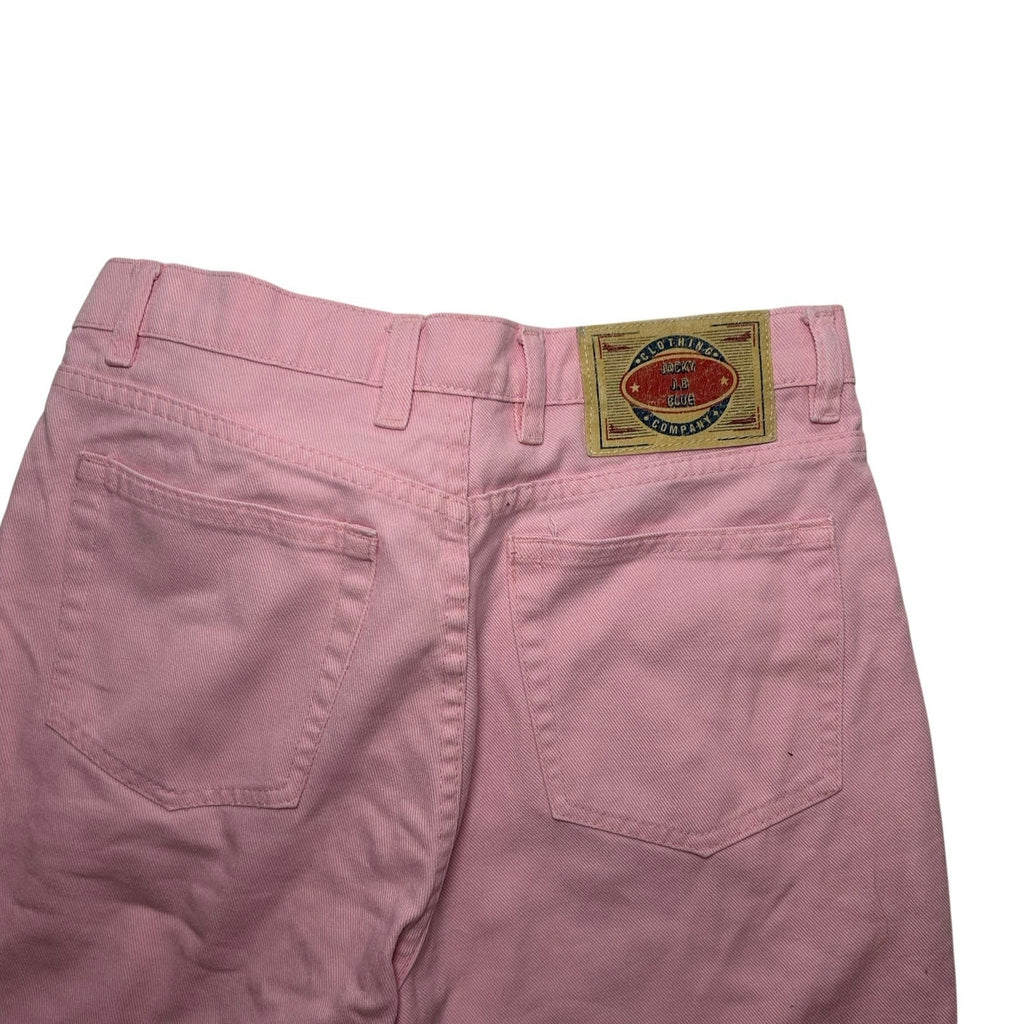 VTG 90s J.B. Blue High Waist Cropped Denim Jeans Pink Size 6/8 Tapered Y2K