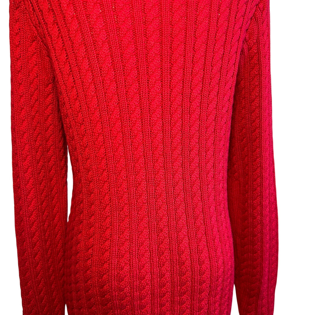 VTG 90s Jeanne Pierre Turtleneck M Sweater Cotton Knit Minimalist Retro Preppy