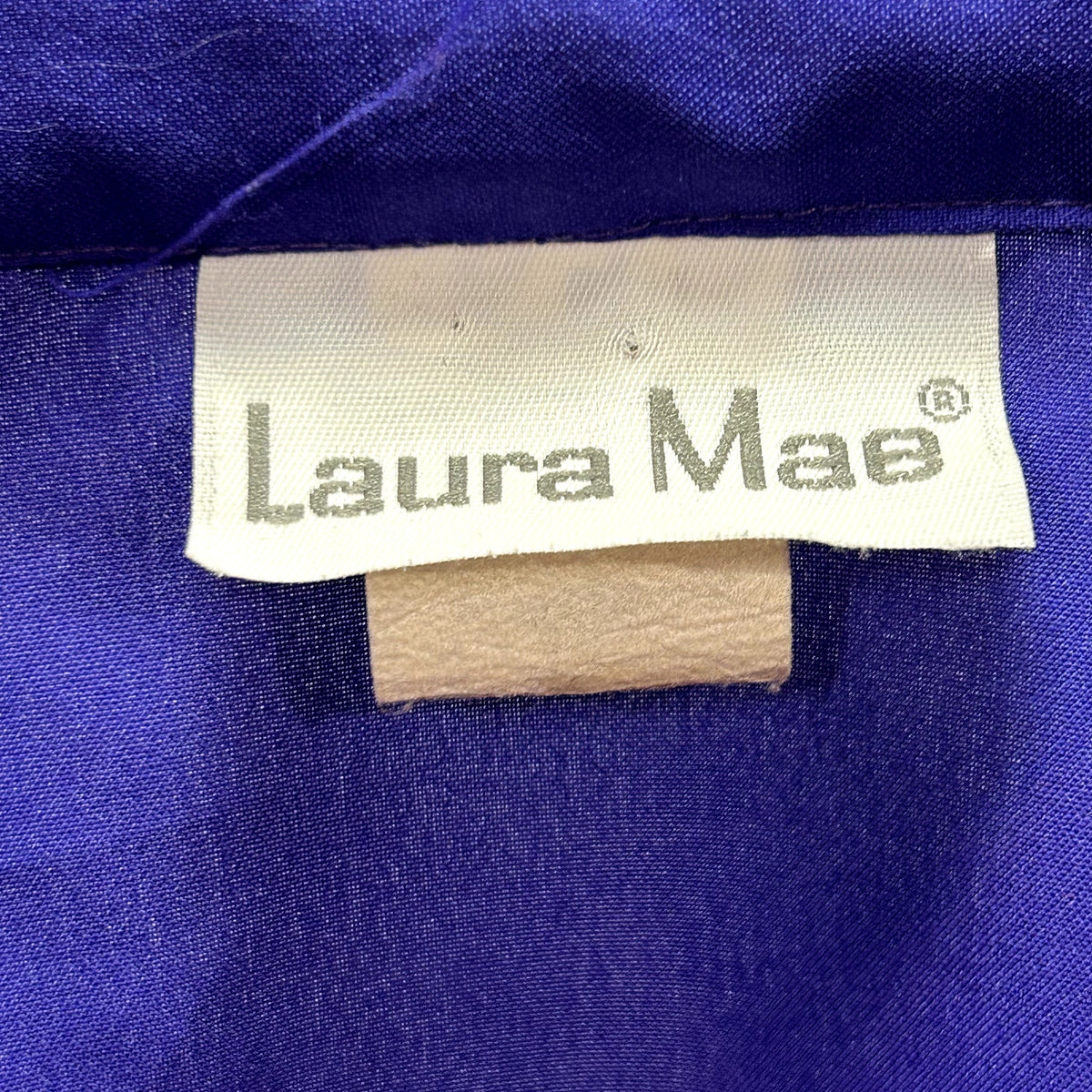 VTG 80s Laura Mae M Purple Blouse Asymmetric Mock Neck Retro Office Siren Twee